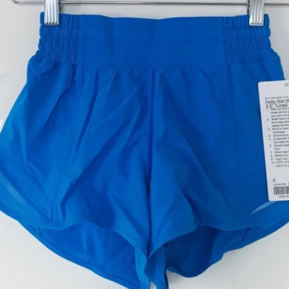 NWT Lululemon Hotty Hot High-Rise Short 4" SIZE 2 POOLSIDE BLUE SIZE 2 RUNNING - Picture 9 of 9